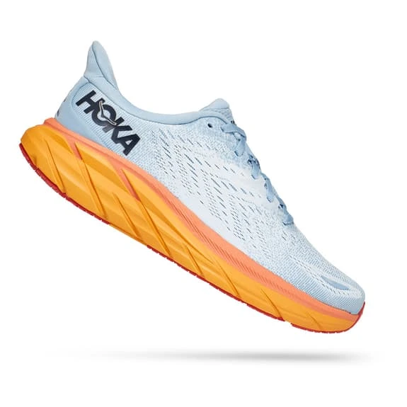 Chaussures HOKA Clifton 8 Blanc Gris Orange Femme 4 Chaussures HOKA Clifton 8 Blanc Gris Orange Femme – Image 2
