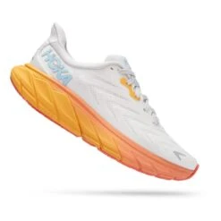 Chaussures HOKA Arahi 6 Blanc Bleu Clair Orange Femme