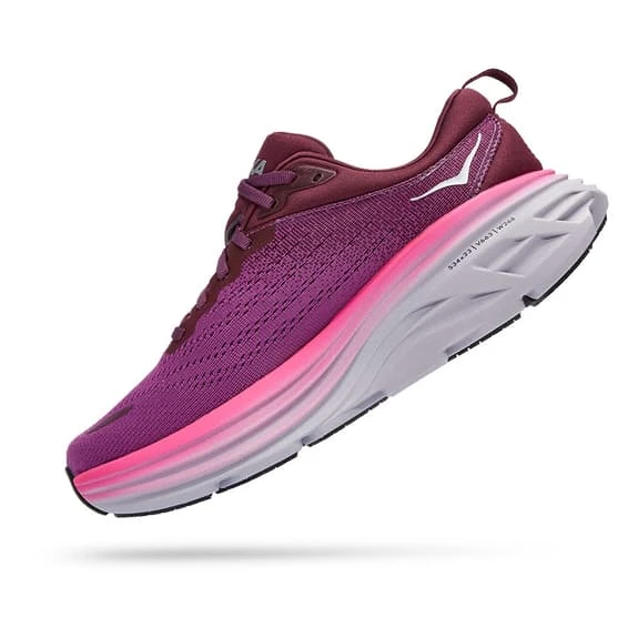 Chaussures HOKA Bondi 8 Rose Lilas Gris Femme 6 Chaussures HOKA Bondi 8 Rose Lilas Gris Femme – Image 4