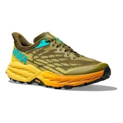 Chaussures HOKA Speedgoat 5 Vert Kaki Orange Jaune -Hoka Boutique hk 1123157 apf 005