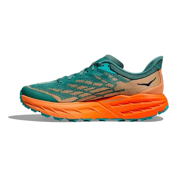 Chaussures HOKA Speedgoat 5 Vert Orange Fluo 5 Chaussures HOKA Speedgoat 5 Vert Orange Fluo – Image 3