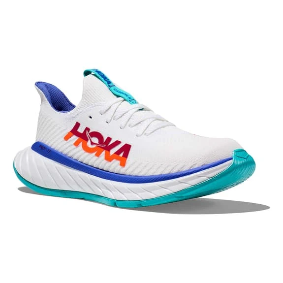 Chaussures HOKA Carbon X 3 Blanc Orange Bleu Femme 8 Chaussures HOKA Carbon X 3 Blanc Orange Bleu Femme – Image 6