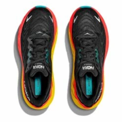 Chaussures HOKA Arahi 6 Noir Jaune Rouge -Hoka Boutique hk 1123194 bfl 006