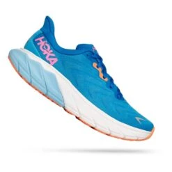 Chaussures HOKA Arahi 6 Bleu Orange Blanc Femme