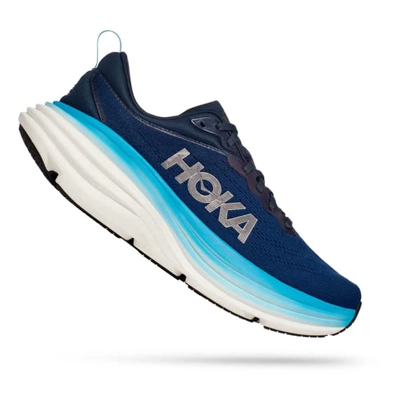 Chaussures HOKA Bondi 8 Bleu Foncé Bleu Clair Blanc 3 Chaussures HOKA Bondi 8 Bleu Foncé Bleu Clair Blanc