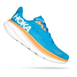 Chaussures HOKA Clifton 9 Bleu Marine Orange Blanc