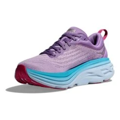 Chaussures HOKA Bondi 8 Violet Bleu Clair Blanc Femme -Hoka Boutique hk 1127952 cvp 003
