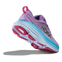 Chaussures HOKA Bondi 8 Violet Bleu Clair Blanc Femme -Hoka Boutique hk 1127952 cvp 004