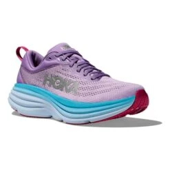 Chaussures HOKA Bondi 8 Violet Bleu Clair Blanc Femme -Hoka Boutique hk 1127952 cvp 006