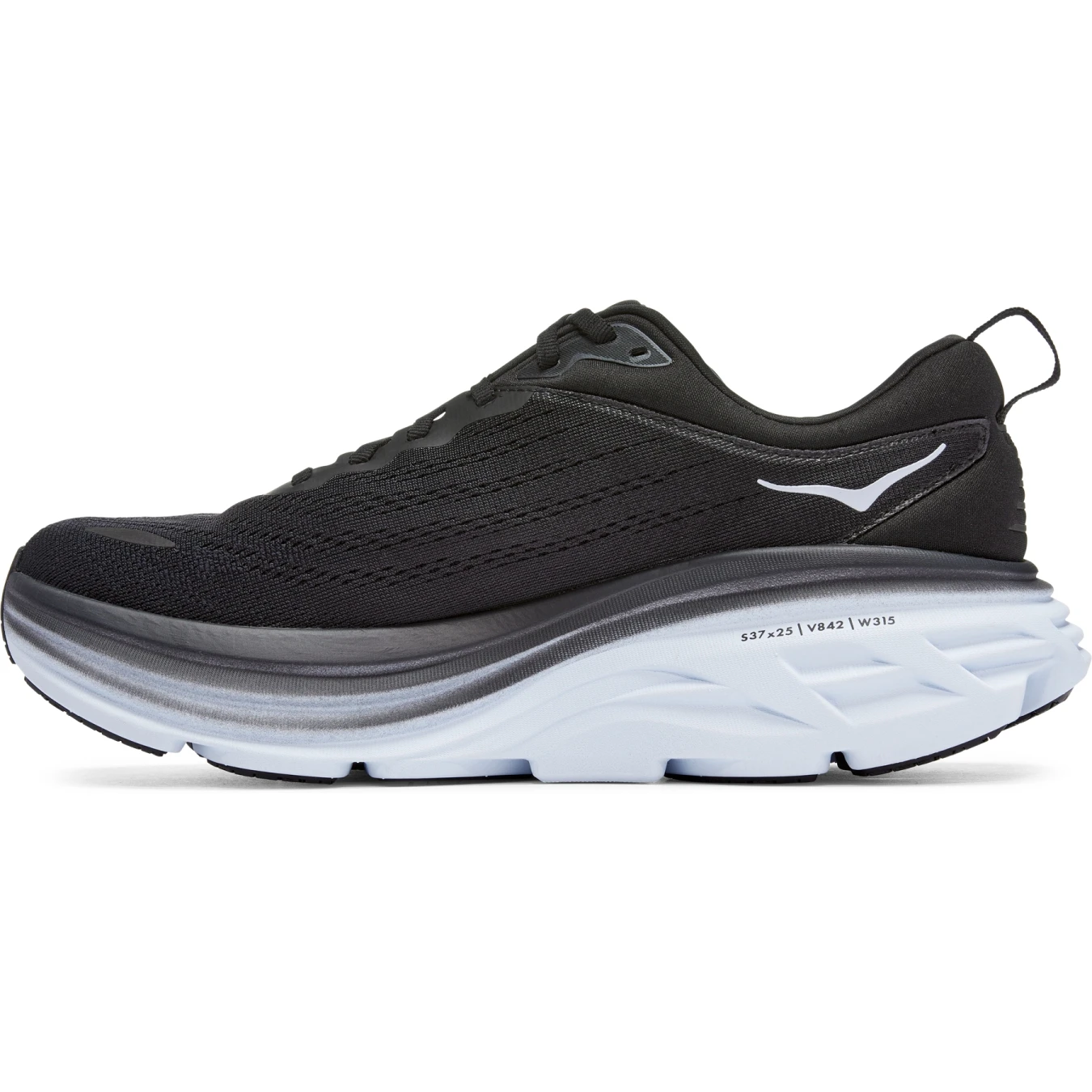 Hoka Chaussures Running Homme - Bondi 8 - Noir / Blanc 8 Hoka Chaussures Running Homme - Bondi 8 - Noir / Blanc – Image 6