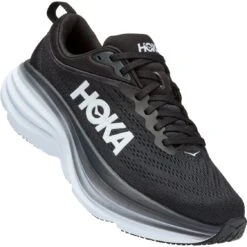 Hoka Chaussures Running Femme - Bondi 8 Wide - Noir / Blanc