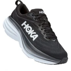 Hoka Chaussures Running Femme - Bondi 8 - Noir / Blanc