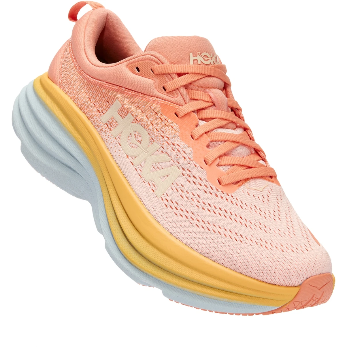 Hoka Chaussures Running Femme - Bondi 8 - Shell Coral / Peach Parfait 3 Hoka Chaussures Running Femme - Bondi 8 - Shell Coral / Peach Parfait