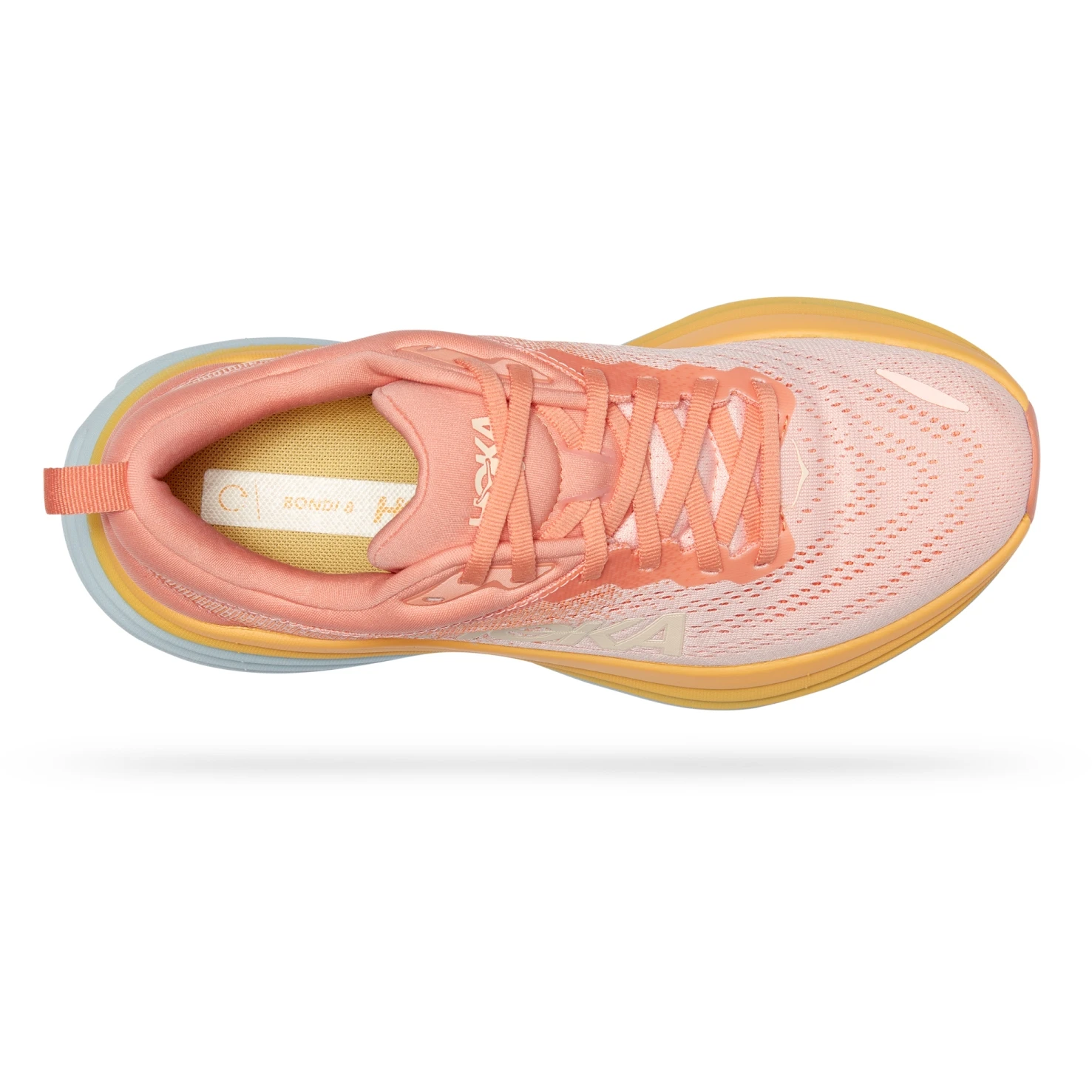 Hoka Chaussures Running Femme - Bondi 8 - Shell Coral / Peach Parfait 9 Hoka Chaussures Running Femme - Bondi 8 - Shell Coral / Peach Parfait – Image 7