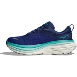 Hoka Chaussures Running Femme - Bondi 8 - Bellwether Blue / Evening Sky -Hoka Boutique hoka bondi 8 womens running shoes bellwether blue evening sky 1 1502133