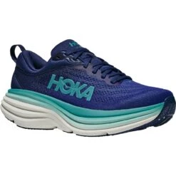 Hoka Chaussures Running Femme - Bondi 8 - Bellwether Blue / Evening Sky