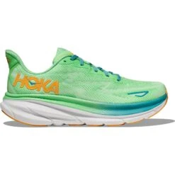 Hoka Chaussures Running Homme - Clifton 9 - Zest / Lime Glow -Hoka Boutique hoka clifton 9 running shoes zest lime glow 3 1502518