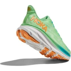 Hoka Chaussures Running Homme - Clifton 9 - Zest / Lime Glow -Hoka Boutique hoka clifton 9 running shoes zest lime glow 8 1502523