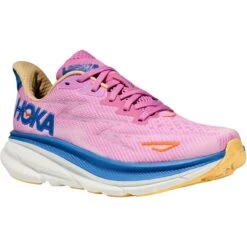 Hoka Chaussures Running Femme - Clifton 9 Wide - Cyclamen / Sweet Lilac