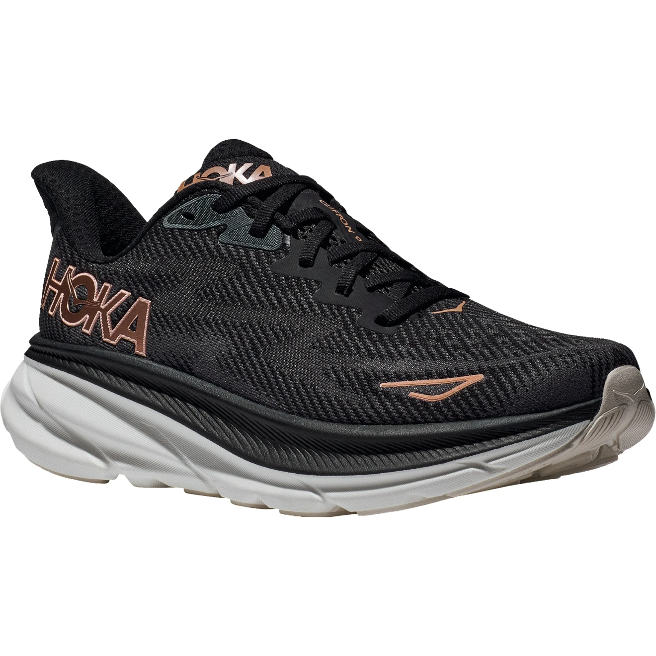 Hoka Chaussures Running Femme - Clifton 9 - Noir / Rose Gold 3 Hoka Chaussures Running Femme - Clifton 9 - Noir / Rose Gold